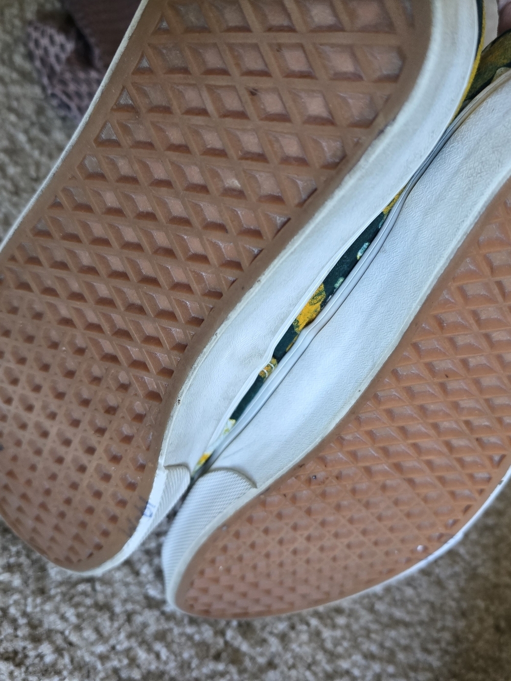 Vans Green & Yellow Women's Canvas Sneakers - Picture 5 of 7
